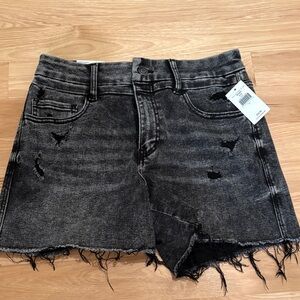 Flying Monkey Black Distressed Jean Shorts
